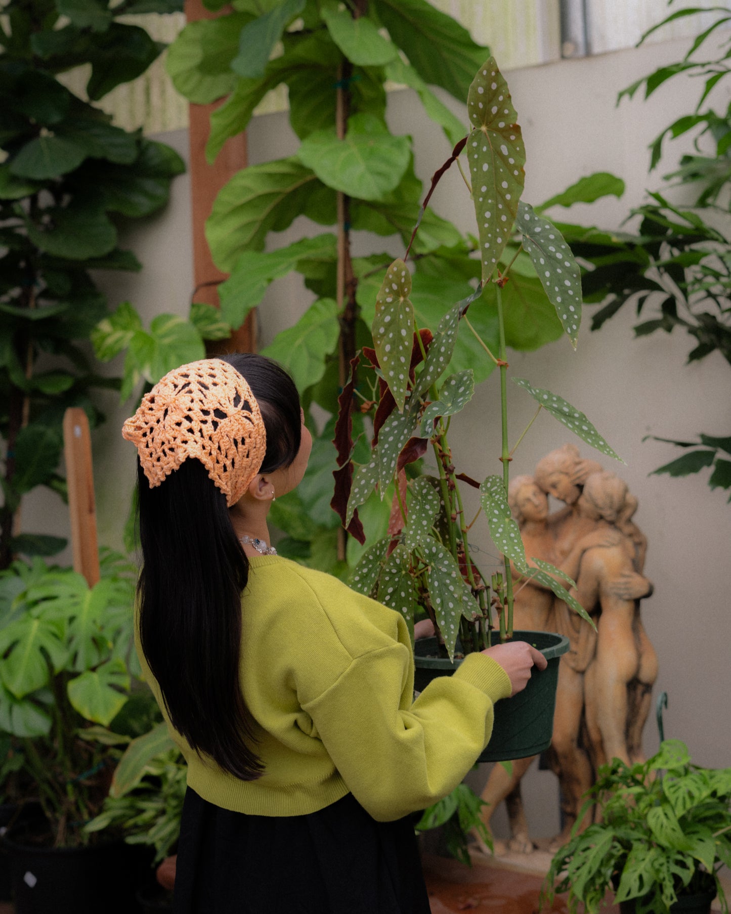 Monarch Butterfly Ecology-Inspired Crochet Bandana