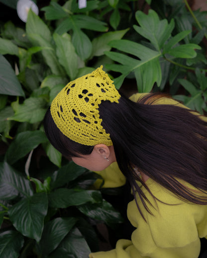 Algae Ecology-Inspired Crochet Bandana