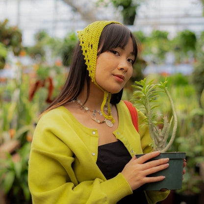 Algae Ecology-Inspired Crochet Bandana