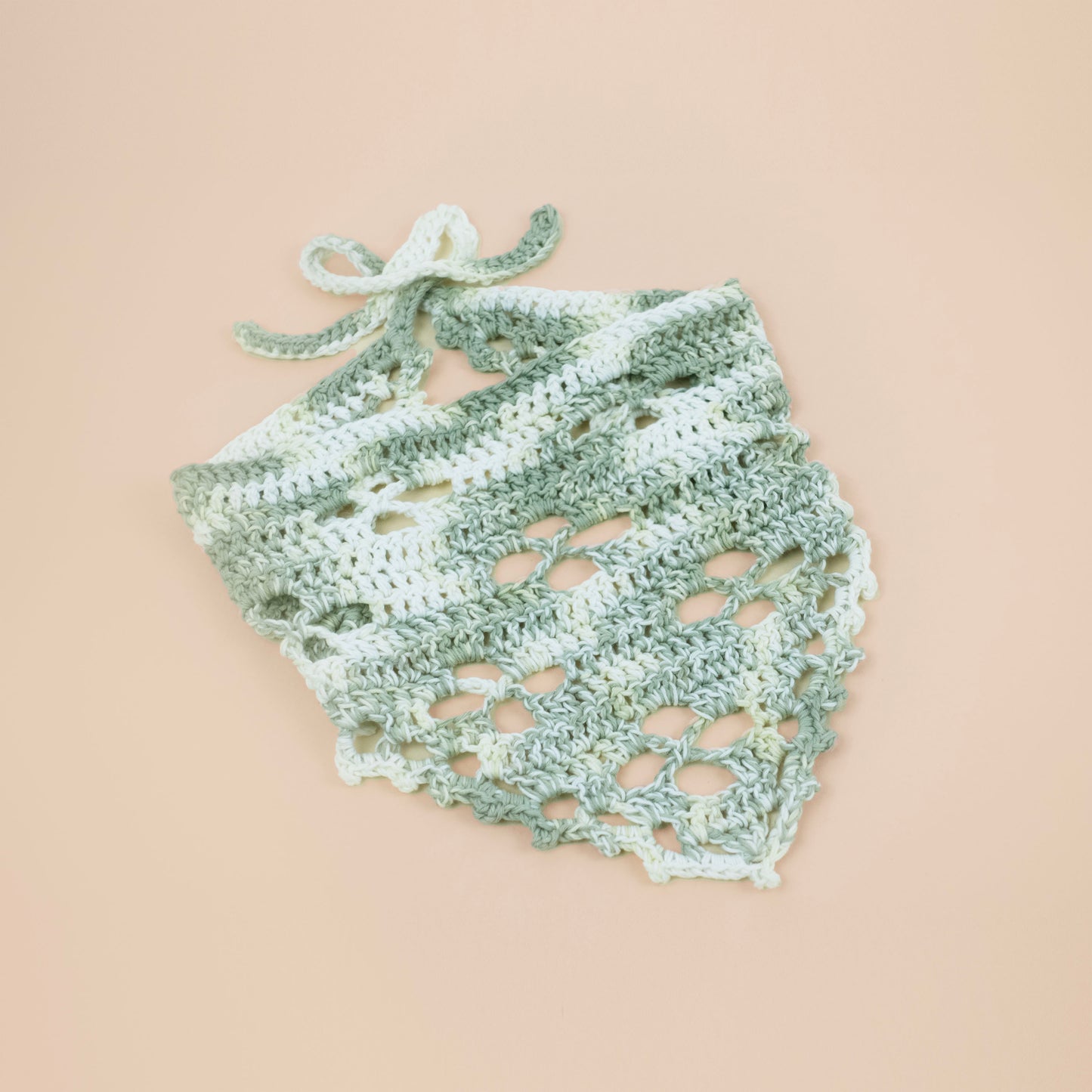 Lichen Ecology-Inspired Crochet Bandana